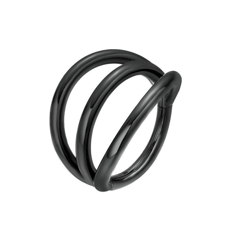 Fashion 316L Surgical Steel Hinged Nose & Septum Clicker – Lip, Helix & Rook Piercing Ring