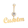 316L Custom Name Navel Ring–Personalized Belly Piercing Gift