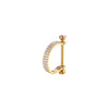 Dazzling Double Row White CZ Nipple Ring – Hypoallergenic Body Jewelry