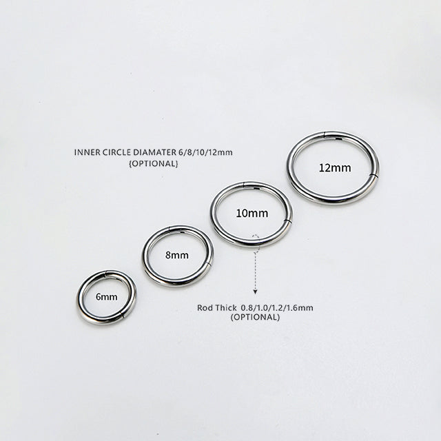 F136 Titanium Seamless Lip Ring – Hypoallergenic Closed Hoop for Piercings