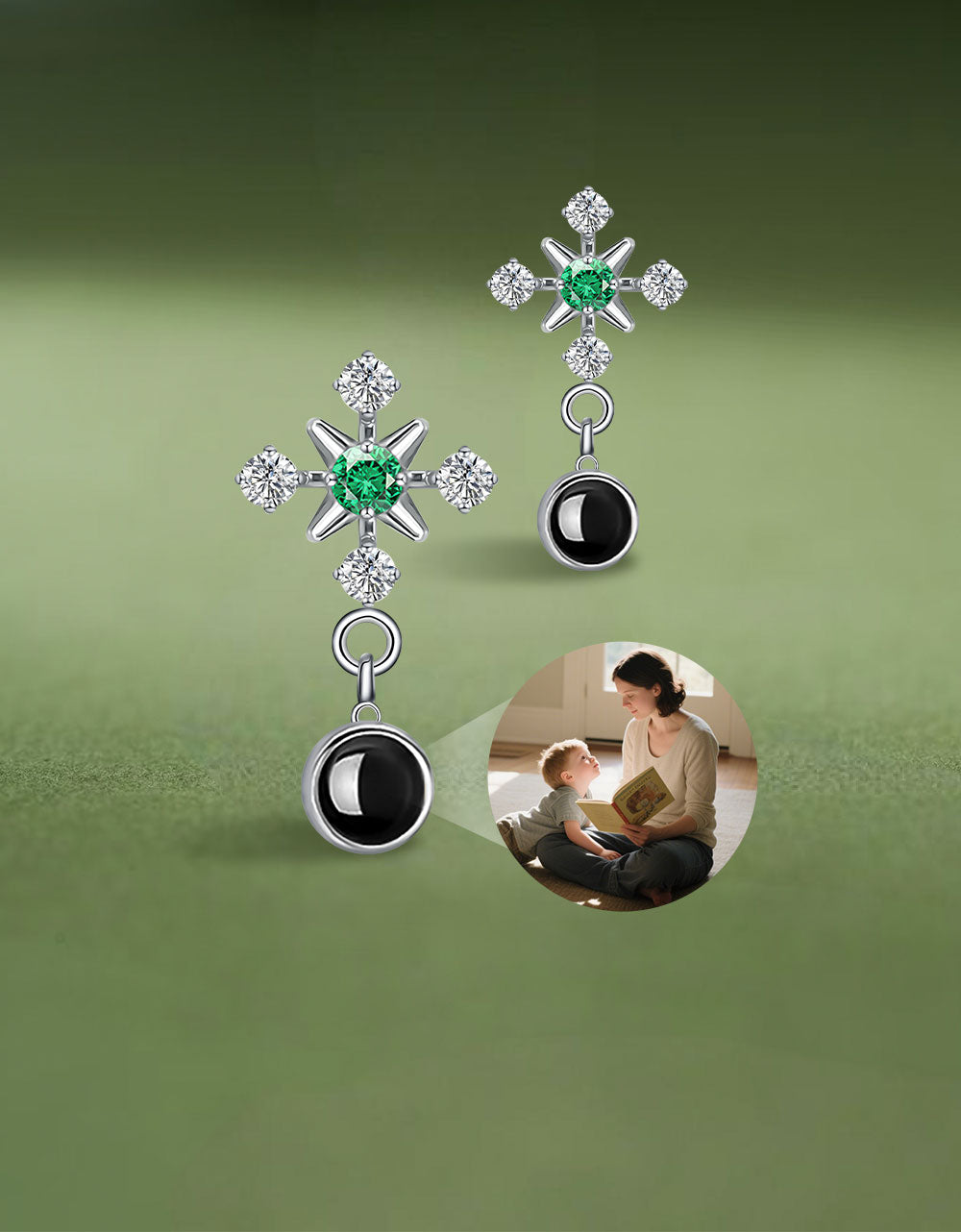 G23 ASTM F136 Titanium Ear Stud Snowflake Design Zircon Inlay Top Labret Studs Ear Cartilage Earrings Lip Stud Labret Piercing Jewelry