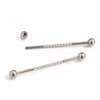 Internally Threaded Industrial Barbell – CZ Pave on Pole