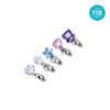 F136 Titanium Devil Spike Earrings with Star,Teardrop,Heart & Geometric Pendants
