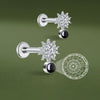 Wholesale ASTM F136 Titanium Internally Threaded Lip Labret Piercing Jewelry Cz Labret Lip Ring