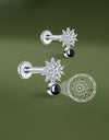 Wholesale ASTM F136 Titanium Internally Threaded Lip Labret Piercing Jewelry Cz Labret Lip Ring