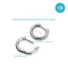 F136 Titanium D-Shaped Straight Bar Earring – Hypoallergenic Minimal Design