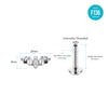 F136 Titanium Bat CZ Stud–Internally Threaded Hypoallergenic Cartilage Earring