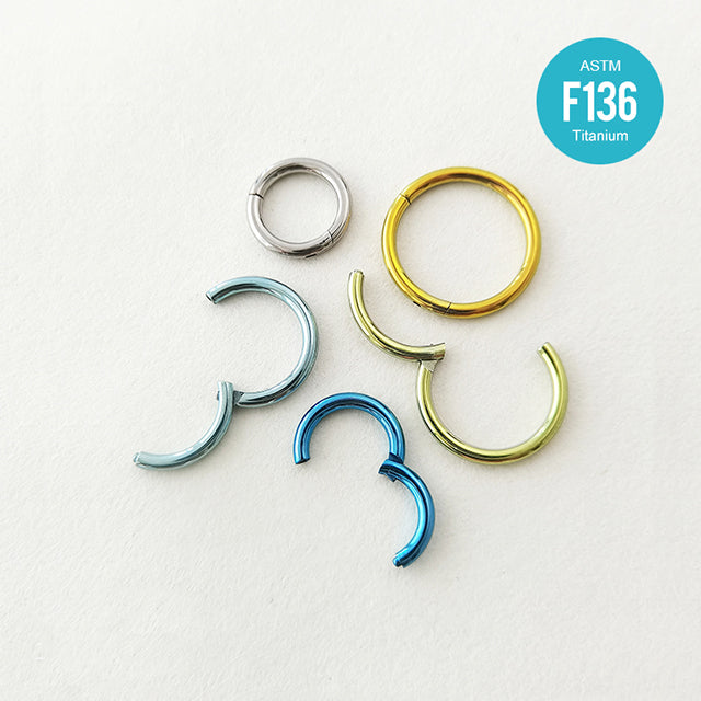 F136 Titanium Seamless Hoop Ring – For Ear, Nose, Septum & Lip Piercings