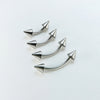 Titanium Curved Barbell–Internally Threaded Spike,Dome&Ball for Eyebrow,Rook,Snug&Bridge Piercings