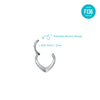 F136 Titanium Gold-Plated Teardrop Clicker – Hypoallergenic Nose & Cartilage Ring