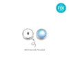 Moonstone Flat Back Stud–Internally Threaded Piercing Jewelry for Ear,Cartilage or Lip