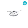 F136 Titanium D-Shaped CZ Hoop with Straight Bar–Ultra Sparkling Hypoallergenic Cartilage Ring