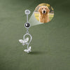 Double Butterfly Belly Button Ring Custom Pet Photo Micro Projection Piercing Jewelry