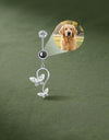 Double Butterfly Belly Button Ring Custom Pet Photo Micro Projection Piercing Jewelry