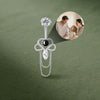 Heart Belly Button Ring with Chain Custom Photo Micro Projection Romantic Piercing Jewelry