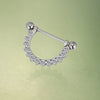 Titanium CZ Paved Linked Dangle