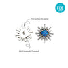 F136 Titanium Sea Urchin Spike Stud with Opal – Internally Threaded Piercing Top