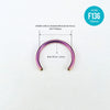 F136 Titanium 16G Internally Threaded Horseshoe Ring–Lip,Daith,Septum&Cartilage Piercing