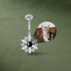 Sunflower Belly Button Ring Custom Pet Photo Micro Projection Piercing Jewelry