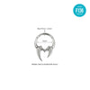 F136 Titanium Vampire Fang Septum Ring–Hypoallergenic Punk Piercing Jewelry for Nose,Ear,Cartilage Halloween Edition
