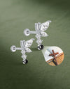 Butterfly Stud Earring F136 Titanium Hypoallergenic Piercing Jewelry