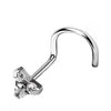 Medical Grade Titanium Nose Studs – Fire Top Opal & CZ Set