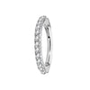 316L Stainless Steel Half Circle CZ Blaze Hoop – Bendable Segment Piercing Ring for Ear