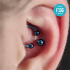 F136 Titanium 16G Internally Threaded Horseshoe Ring–Lip,Daith,Septum&Cartilage Piercing
