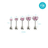 F136 Titanium External Thread CZ Stud–Ultra Sparkling 5A Zircon Piercing Jewelry for Helix,Cartilage,Conch