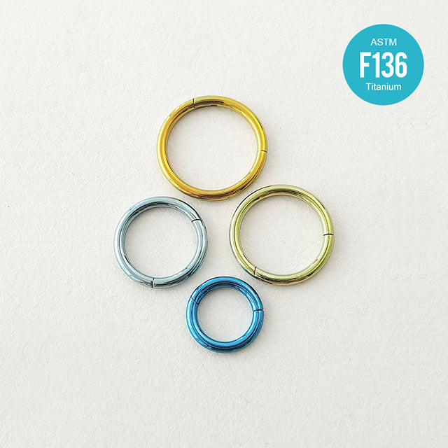 F136 Titanium Seamless Hoop Ring – For Ear, Nose, Septum & Lip Piercings