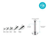 F136 Titanium Externally Treaded Labret With Spike Top