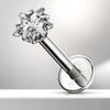 316L Stainless Steel Fashion Earring Round Star Square Heart Triangle CZ Labret Nose Rings Piercing Wholesale