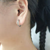 F136 Titanium D-Shaped Straight Bar Earring – Hypoallergenic Minimal Design