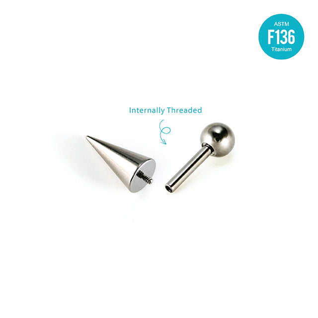 F136 Titanium Punk Devil Spike Stud – Hypoallergenic Ear&Cartilage Piercing