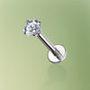 Titianium CZ Pronged Set Labret