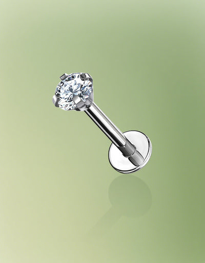 Titianium CZ Pronged Set Labret