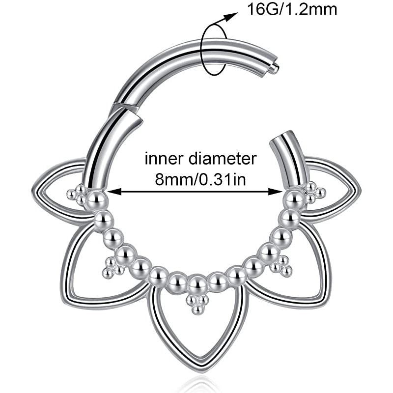 Newest 316L Surgical Steel 16G Hinged Segment Hoop – Fashion Body Piercing Ring
