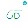 F136 Titanium D-Shaped Hoop Ring – Flat Bar for Ear, Nose & Lip Piercings