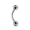Curved Barbell with Ball Ends–Eyebrow Piercing Jewelry
