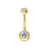 14G CZ Belly Button Ring – Sparkling Navel Piercing Jewelry