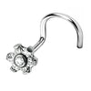 Medical Grade Titanium Nose Studs – Fire Top Opal & CZ Set