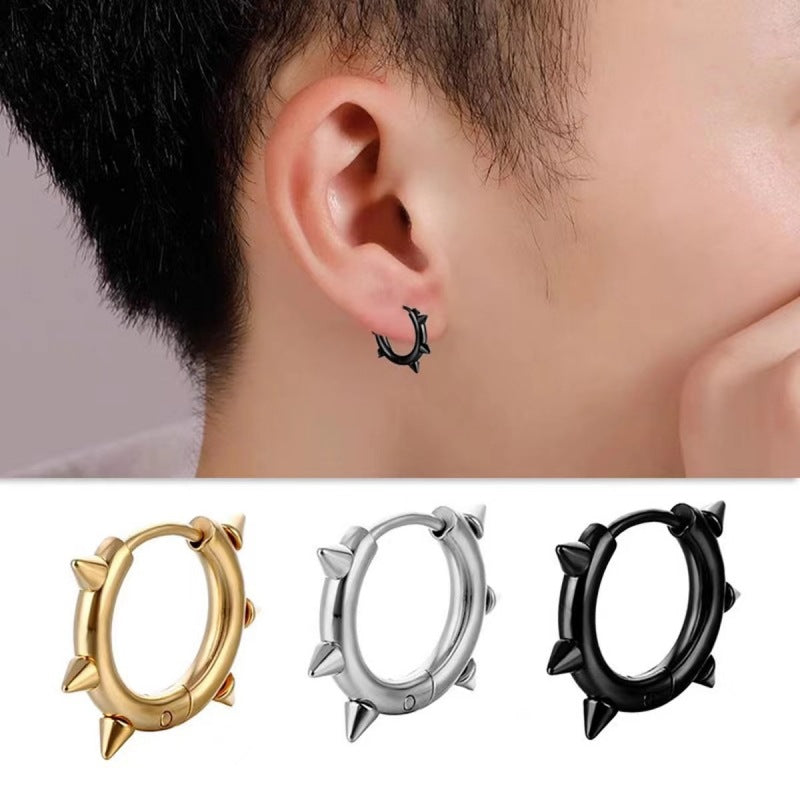 Fashion Earring 316L Stainless Steel Punk Hypoallergenic Ear Rings Hoops Surgical Steel