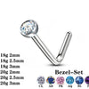 Titanium CZ Stone Nose Studs