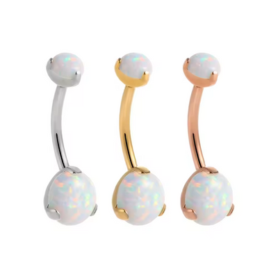 Synthetic Opal Belly Ring