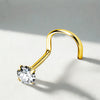 Implant Grade Titanium Nose Piercing with Cubic Zirconia