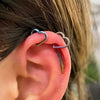 F136 Titanium Heart-Shaped Hoop Ring–Hypoallergenic Piercing Jewelry for Cartilage&Helix