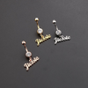 316L Custom Name Navel Ring–Personalized Belly Piercing Gift