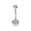 Swarovski Crystal Belly Button Ring 14G Navel Piercing Jewelry