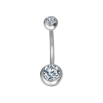 Swarovski Crystal Belly Button Ring 14G Navel Piercing Jewelry