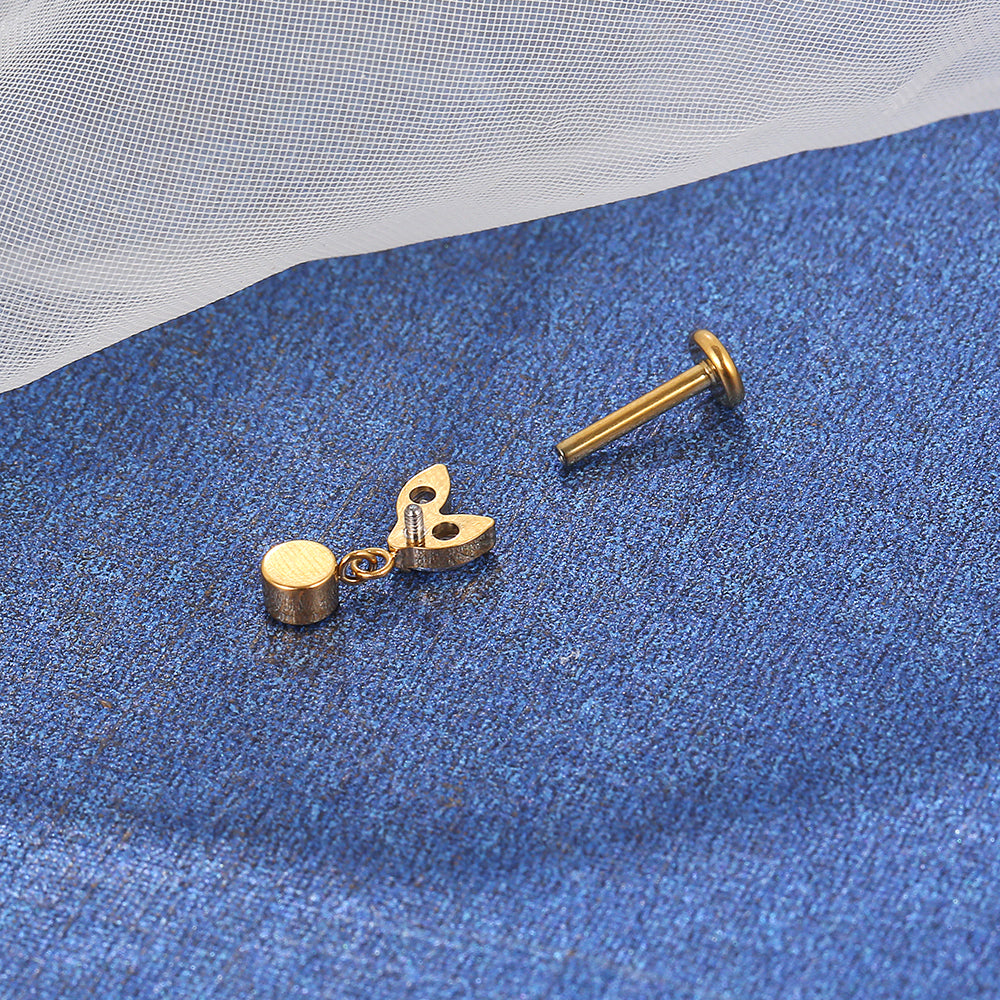 Internally Threaded CZ Lip Labret Stud Wholesale
